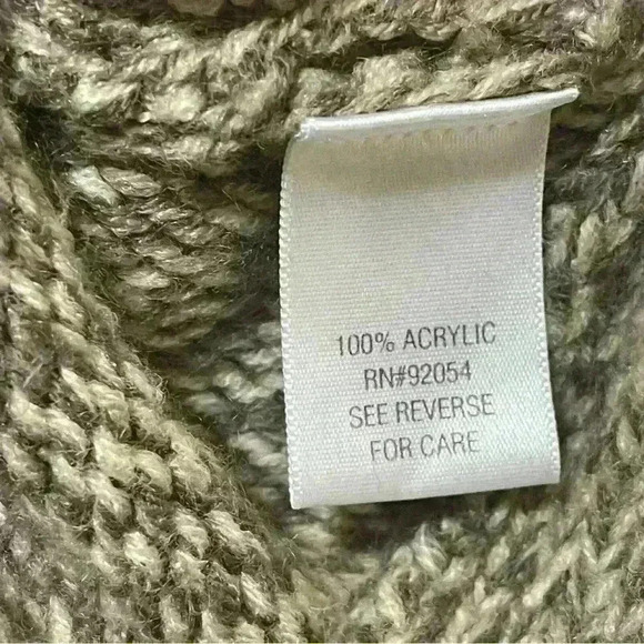 Croft Barrow Brown Knit Cardigan Marled Cable Short Sleeve Button Size Small - Picture 6 of 8